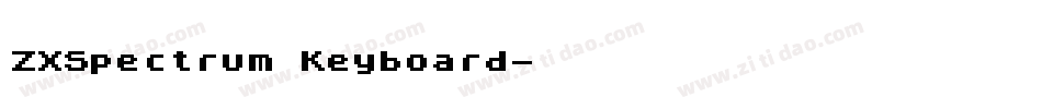 ZXSpectrum Keyboard字体转换